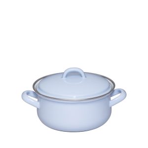Riess – Pan laag met deksel – lichtblauw – 16 cm – 1,0 ltr