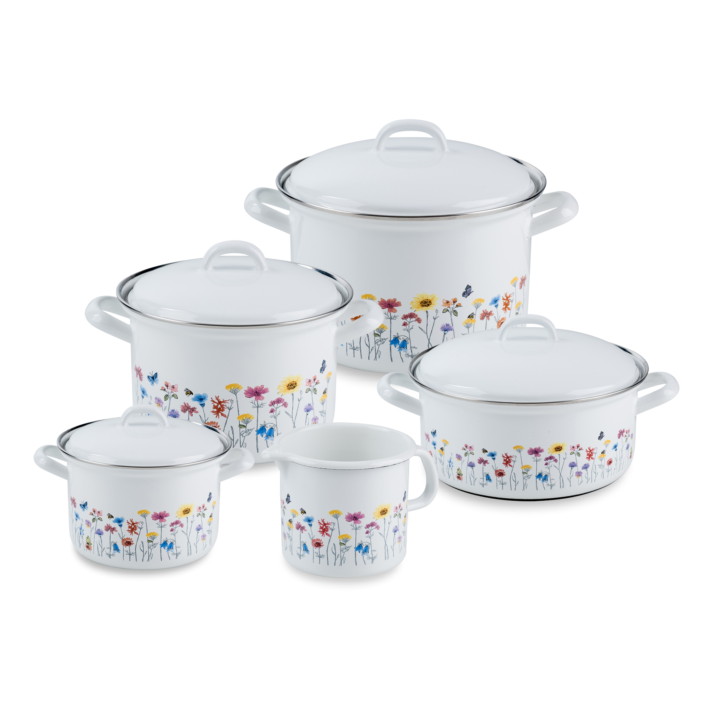 Riess emaille lage pan Flora 18 cm - Afbeelding 5