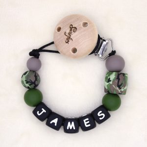 SPEENKOORD met naam | James | Camouflage, Taupe, Dennengroen