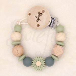 SPEENKOORD | Daisy | Donker Oudgroen, Vergrijsd Groen, Crème & Hout