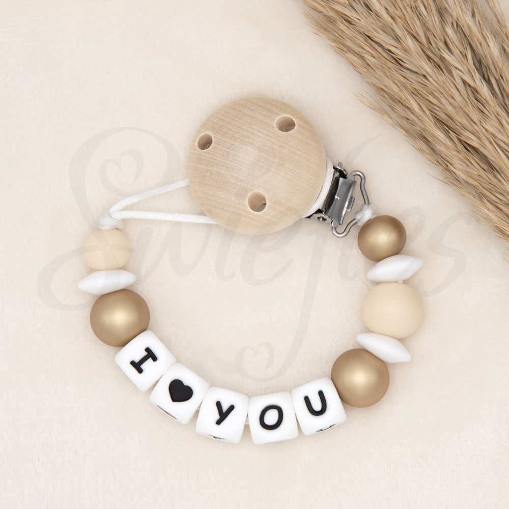 SPEENKOORD met naam | Shine | Crème, Matgoud, Wit