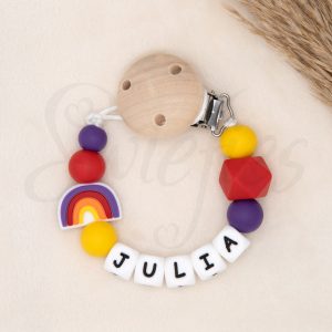 SPEENKOORD met naam | Julia | Regenboog, Donkerpaars, Rood, Eigeel
