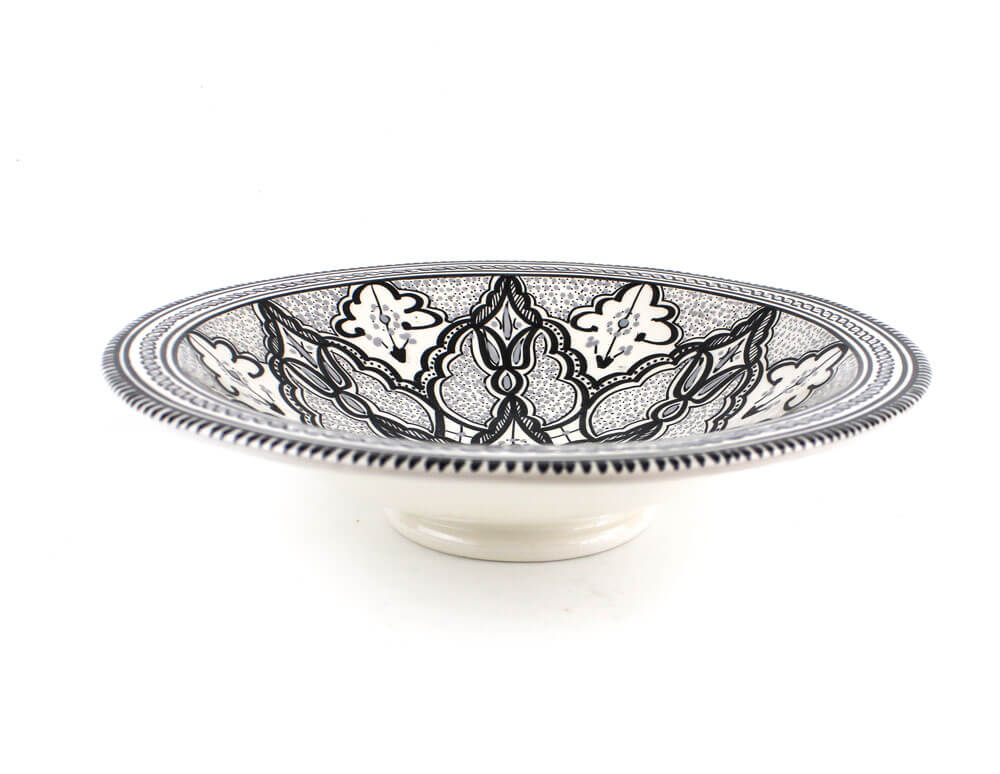 Tunesisch Servies – Handgemaakte Schaal op Voet 30cm - Afbeelding 3