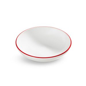 Kom groot – Rand robijnrood – 17 cm