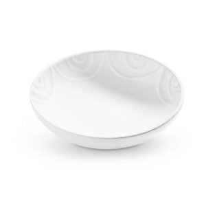 Kom groot – Gevlamd wit – 17 cm