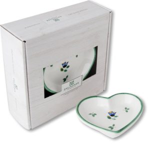 Schaaltje hart – Alpenbloemen – 10 cm – cadeauverpakking