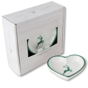 Schaaltje hart – Hert groen – 10 cm – cadeauverpakking