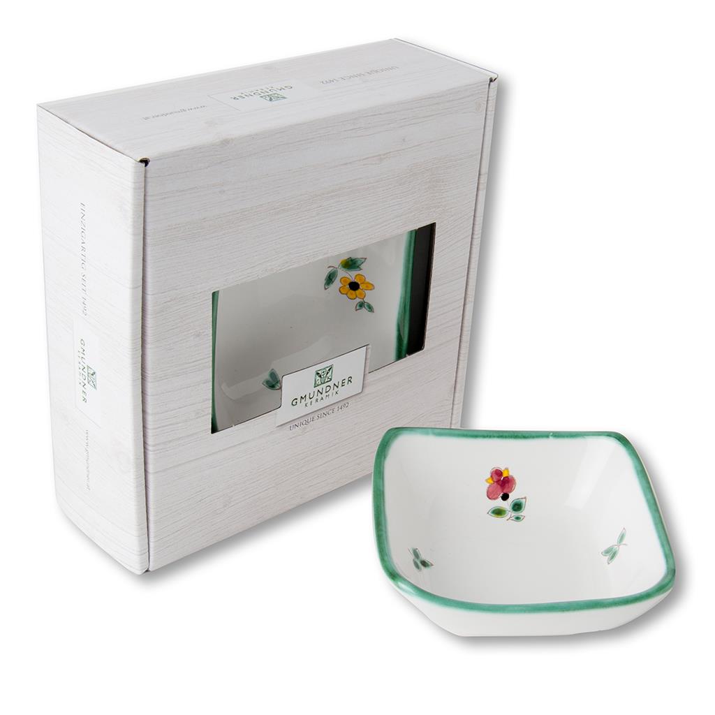 Schaaltje vierkant – Alpenbloemen – 9 x 9 cm