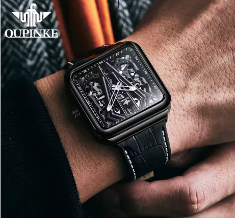 Skeleton Horloge – Mechanisch en Waterdicht - Zwart - Afbeelding 3