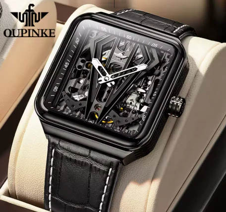 Skeleton Horloge – Mechanisch en Waterdicht - Zwart - Afbeelding 5