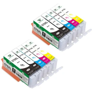 10-Pack XL Inktcartridges – Compatibel met Canon 570XL/571XL - Zwart en Kleur