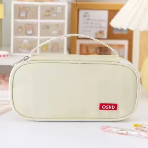 Etui - Geel – Meerdere Vakken en Handvat - 23x10x8cm