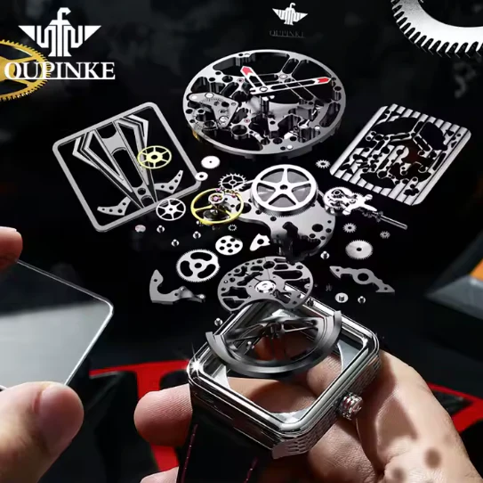 Skeleton Horloge – Mechanisch en Waterdicht - Zwart - Afbeelding 4