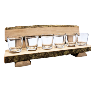 Schnapsbankje met 6 schnapsglazen