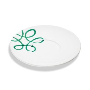 Schoteltje voor theebeker Maxima – Puur gevlamd groen – 18 cm