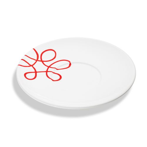 Schoteltje voor theebeker Maxima – Puur gevlamd rood – 18 cm - Afbeelding 2