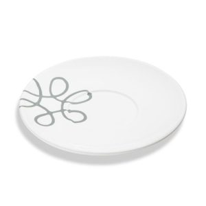 Schoteltje voor theebeker Maxima – Puur gevlamd grijs – 18 cm