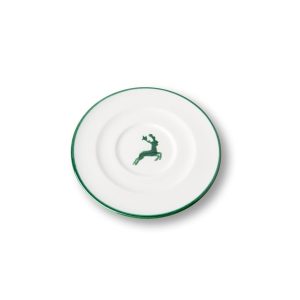 Schoteltje voor cappuccinokopje – Hert groen – 14 cm