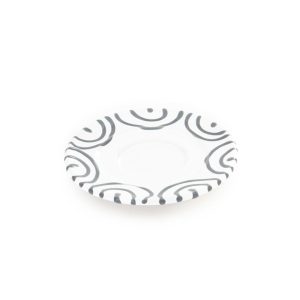 Schoteltje voor espressokopje – Gevlamd grijs – 11 cm