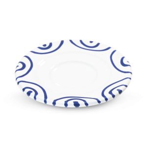 Schoteltje voor espressokopje – Gevlamd donkerblauw – 11 cm