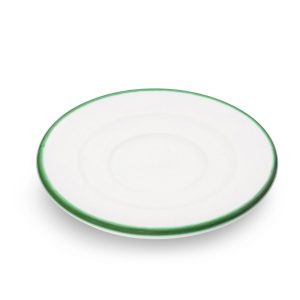 Schoteltje voor espressokopje – Rand groen – 11 cm