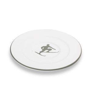 Schoteltje voor koffiekopje – Toni der Skifahrer grijs – 16 cm