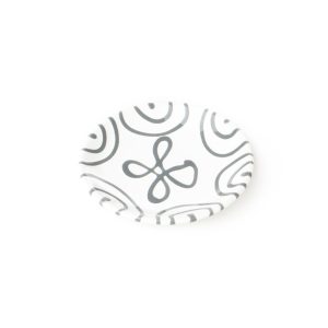 Schoteltje voor koffiekopje – Gevlamd grijs – 15 cm