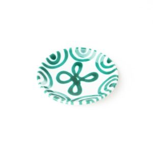 Schoteltje voor koffiekopje – Gevlamd groen – 15 cm