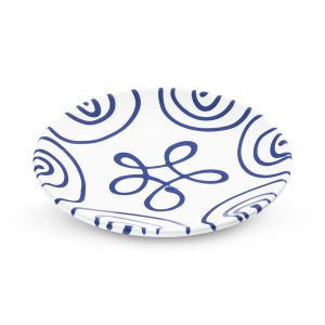 Schoteltje voor koffiekopje – Gevlamd donkerblauw – 15 cm