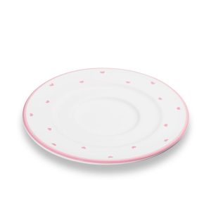 Schoteltje voor koffiekopje – Hartjes roze – 16 cm