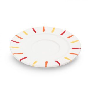 Schoteltje voor koffiekopje – Gevlamd Landlust – 16 cm