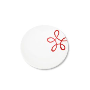 Schoteltje voor koffiekopje – Puur gevlamd rood – 15 cm