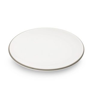 Schoteltje voor koffiekopje – Rand grijs – 15 cm