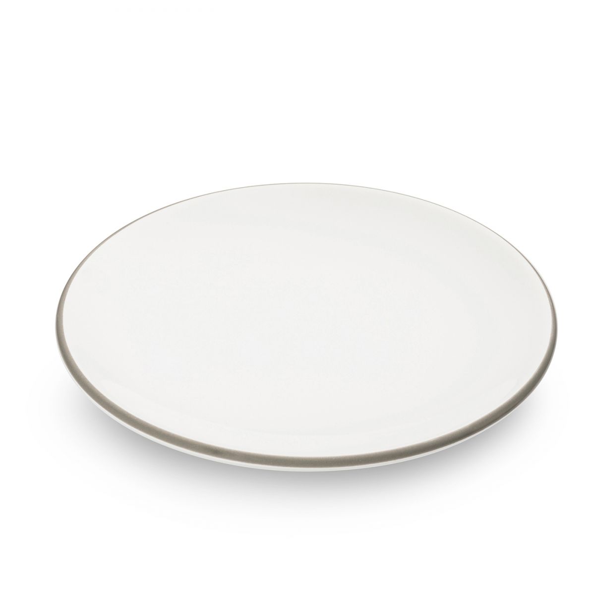 Schoteltje voor koffiekopje – Rand grijs – 15 cm