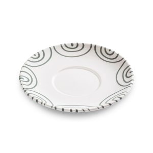 Schoteltje voor theebeker Maxima – Gevlamd grijs – 18 cm