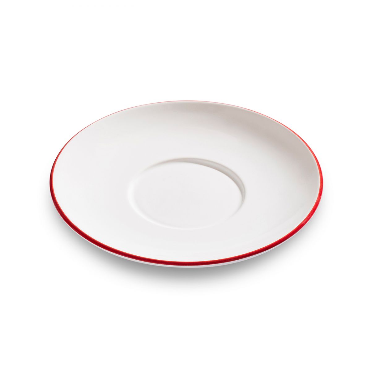 Schoteltje voor theebeker Maxima – Rand robijnrood – 18 cm - Afbeelding 2