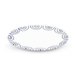 Serveerschaal ovaal – Gevlamd donkerblauw – 33 x 26 cm