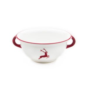 Serveerschaal met oren – Hert bordeauxrood – 25 cm