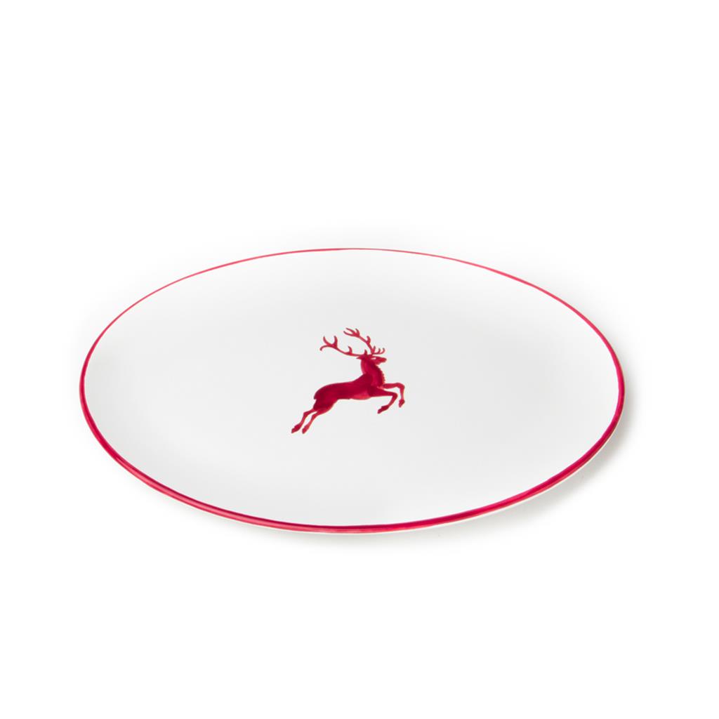 Serveerschaal ovaal – Hert bordeauxrood – 33 x 26 cm