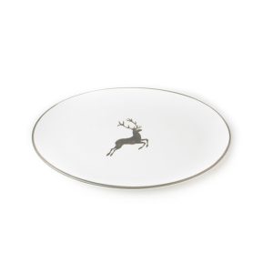 Serveerschaal ovaal – Hert grijs – 33 x 26 cm