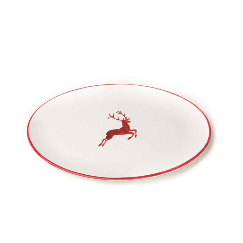 Serveerschaal ovaal – Hert robijnrood – 33 x 26 cm - Afbeelding 2