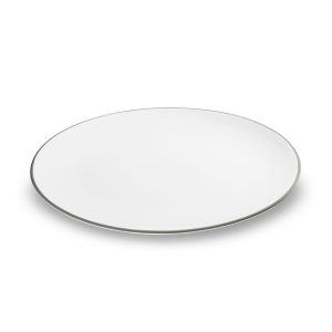 Serveerschaal ovaal – Rand grijs – 33 x 26 cm