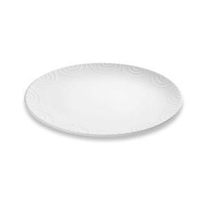 Serveerschaal ovaal – Gevlamd wit – 33 x 26 cm