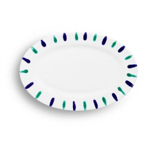 Serveerschaal ovaal – Gevlamd Traunsee – 21 x 14 cm