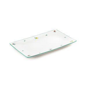 Serveerschaal rechthoek – Alpenbloemen – 36 x 15 cm