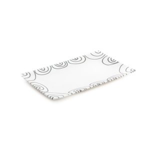 Serveerschaal rechthoek – Gevlamd grijs – 30 x 20 cm