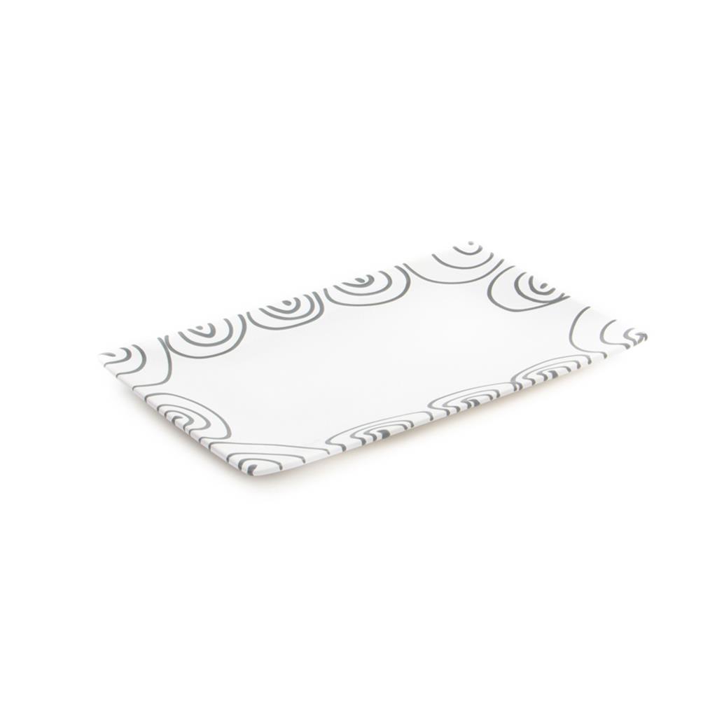 Serveerschaal rechthoek – Gevlamd grijs – 30 x 20 cm - Afbeelding 2