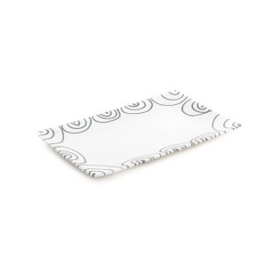 Serveerschaal rechthoek – Gevlamd grijs – 36 x 15 cm