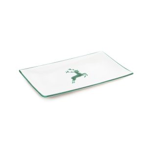 Serveerschaal rechthoek – Hert groen – 36 x 15 cm