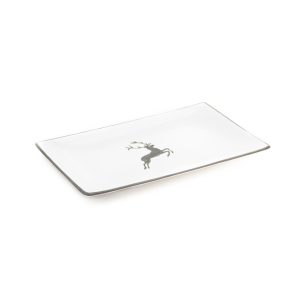 Serveerschaal rechthoek – Hert grijs – 30 x 20 cm